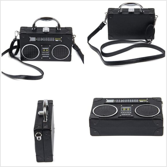 Women Radio Shaped Clutch Crossbody Bag Elegant Evening Small Shoulder - Picture 2 of 6